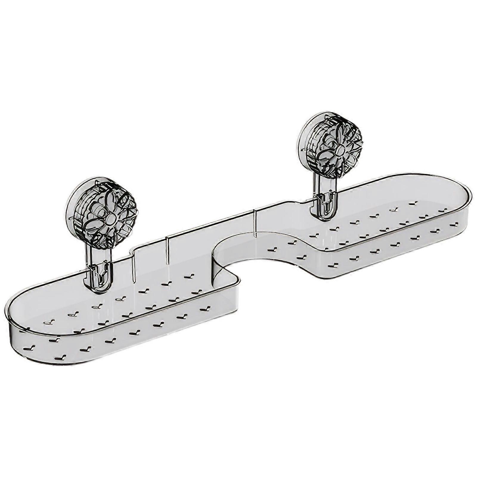 Bathroom Storage Organizer Shower Caddy with Secure Suction Cup Mount and Fast Drainage Holes