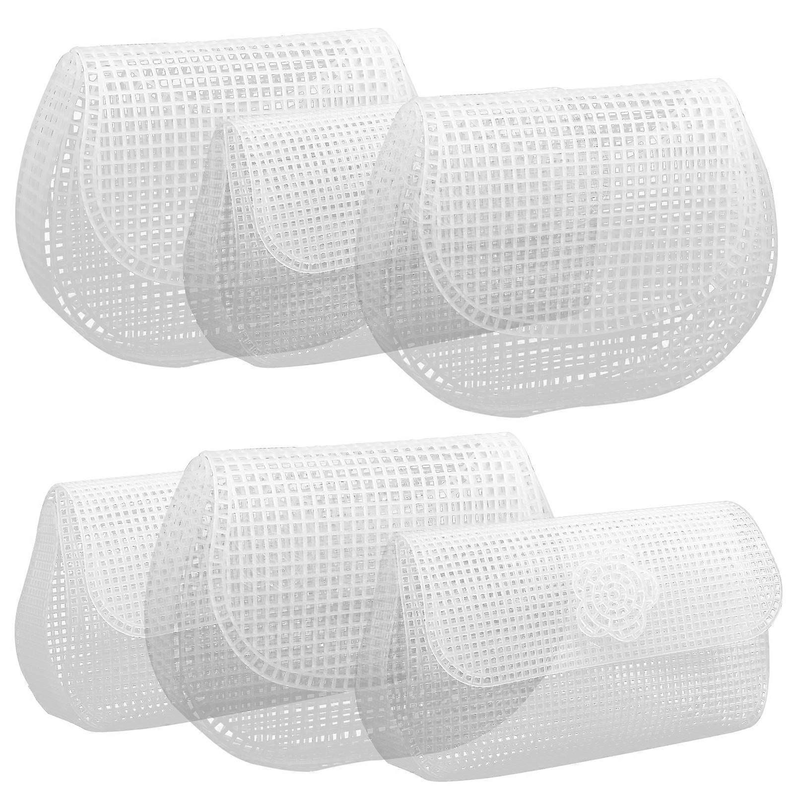 6 stks Mesh Canvas Sheets Gehaakte Tas Naaien Canvas Sheets Portemonnee Accessoires Maken