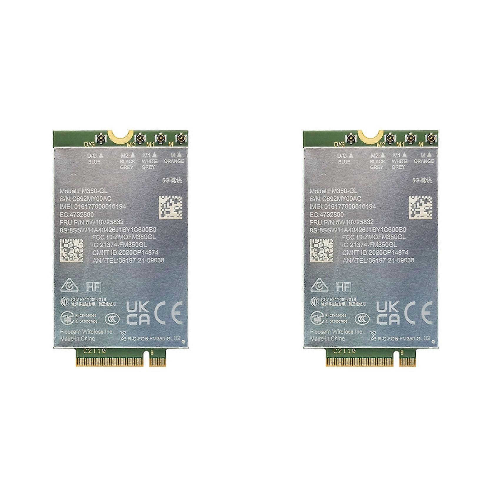 2X FM350-GL Sub-6 GHz 5G/4G/3G Module FRU:5W10V25832 5G M.2 Module for Lenovo ThinkPad T14s P1 X13 Gen3 X1