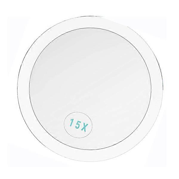 Magnifying makeup mirror with 15X magnification, vanity