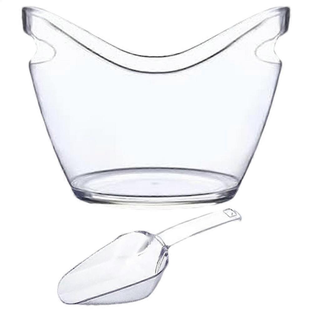 Transparent Ice Bucket Storage Bucket Beer Wine Bucket Bar Ice Bucket Container Champagne Can Wine Champagne Beer Chiller
