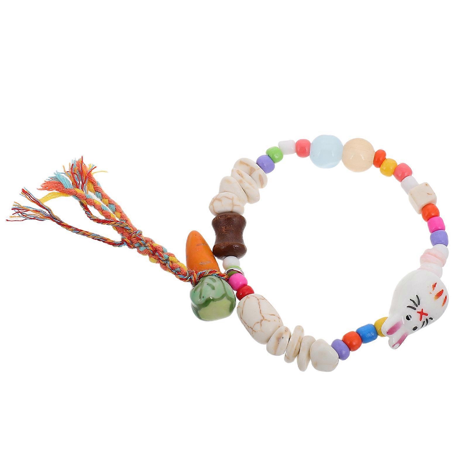 Rabbit Charm Easter Accessories Bracelet for Party with Multi Colors