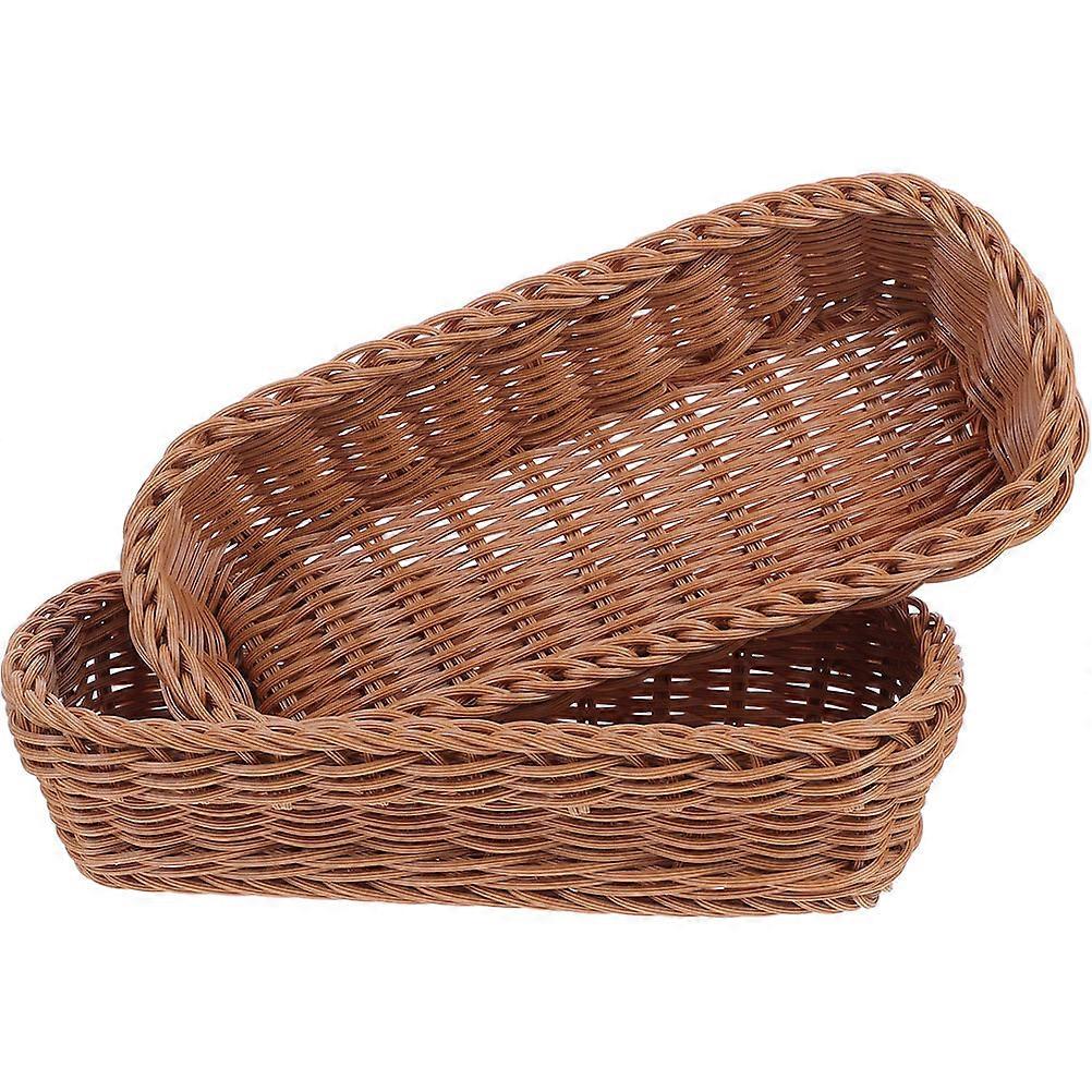 Plastic Iron Basket Multipurpose Storage Box for Kitchen Organizing 2Pcs