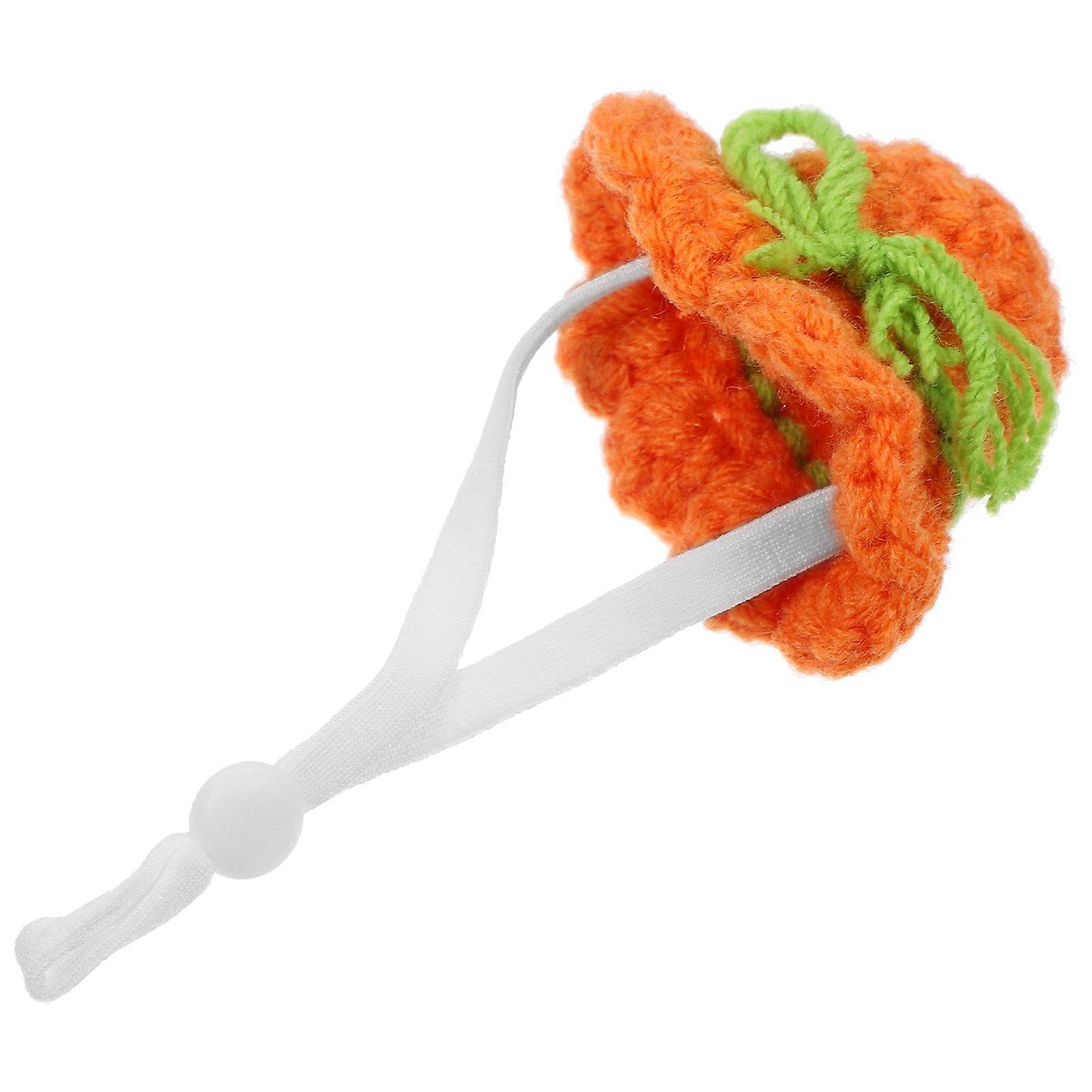 Mini Hamster Hat Hand Knitted for Small Animals Adjustable Strap