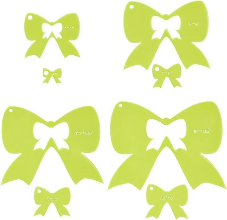 4Pcs Acrylic Bowknot Quilting Template Ruler 4 Sizes Quilt Template for Use with 10" Precut Fabric Squares Light Green Essential Patchwork Quilt Suppl