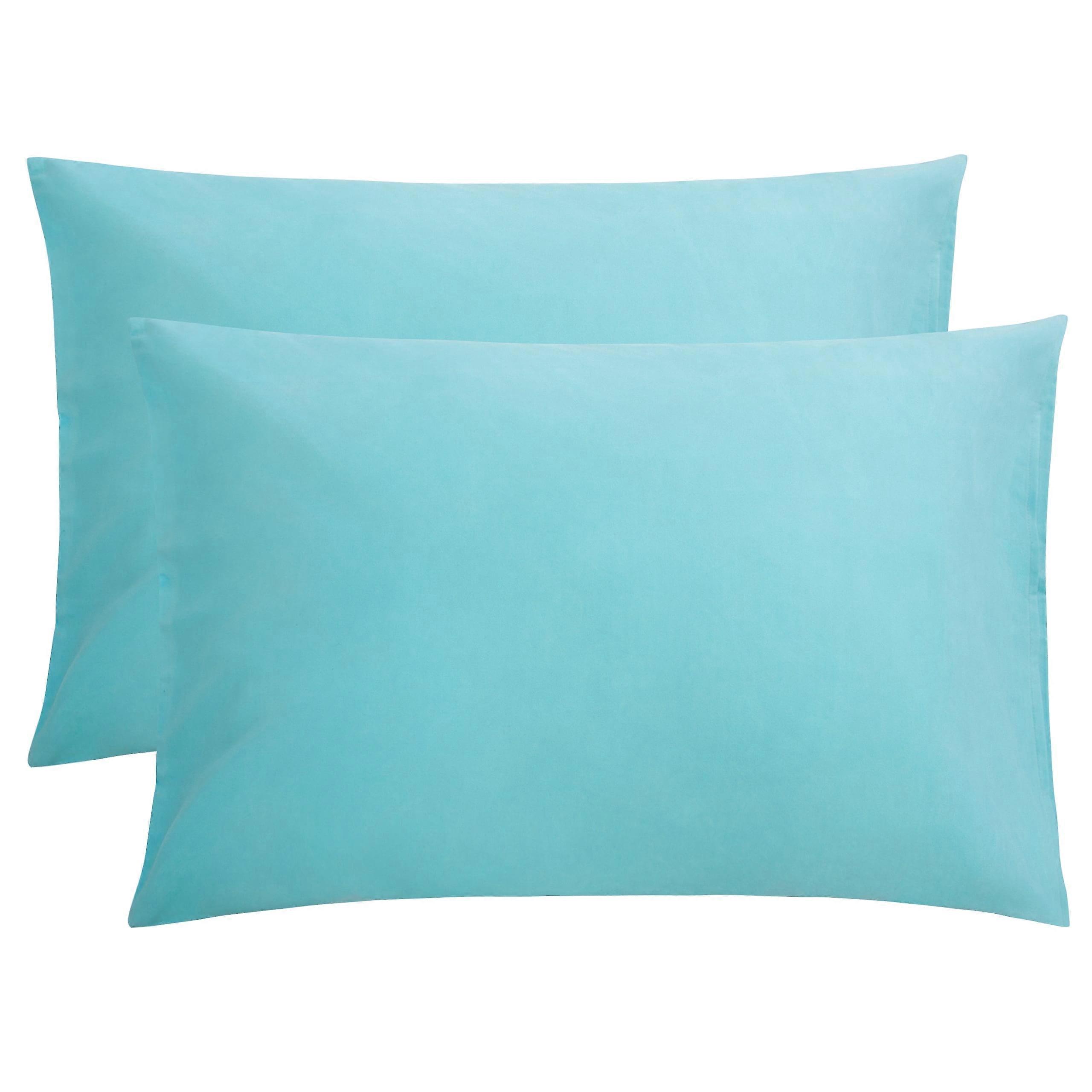 Flxxie 1800 Count Double Brushed Microfiber Envelope Pillowcases Set of 2, King, 20" x 36", Light Blue