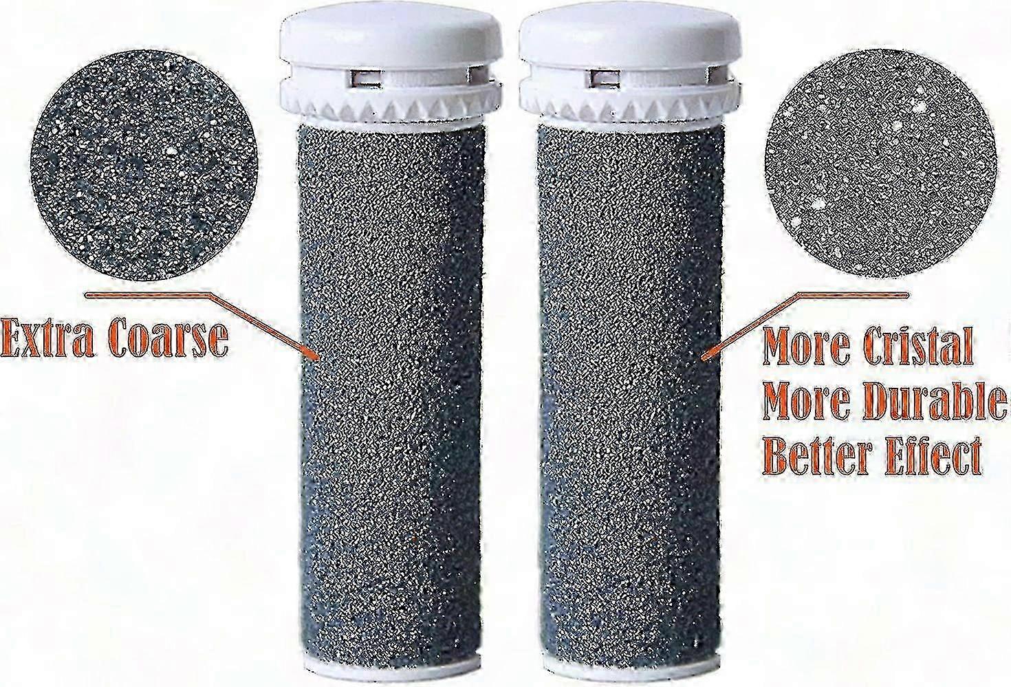 Emjoi Micro Pedi Extra Coarse Replacement Rollers 4-pack, Durable Foot File Refills For Callus Removal