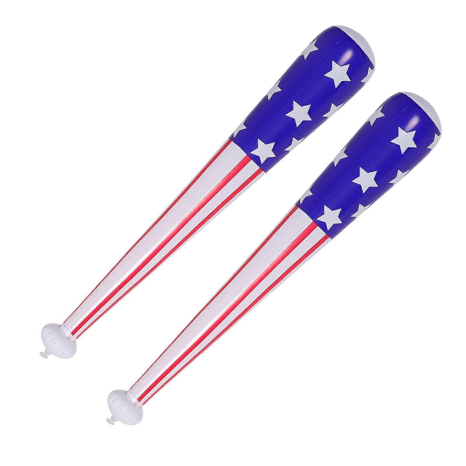 Patriotic Inflatable Baseball Bat for Carnival Use 2Pcs Set