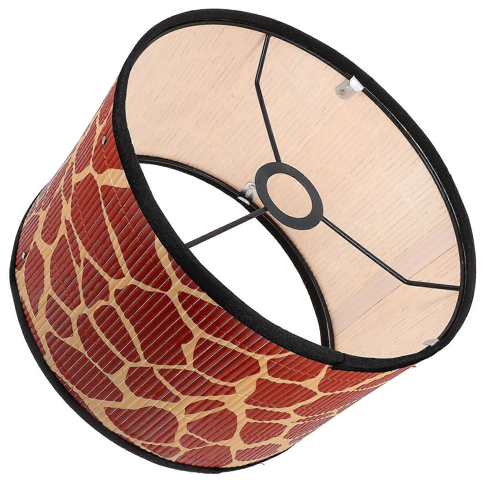 Bamboo Lamp Shade Replacement for Table Lamp with Metal Frame