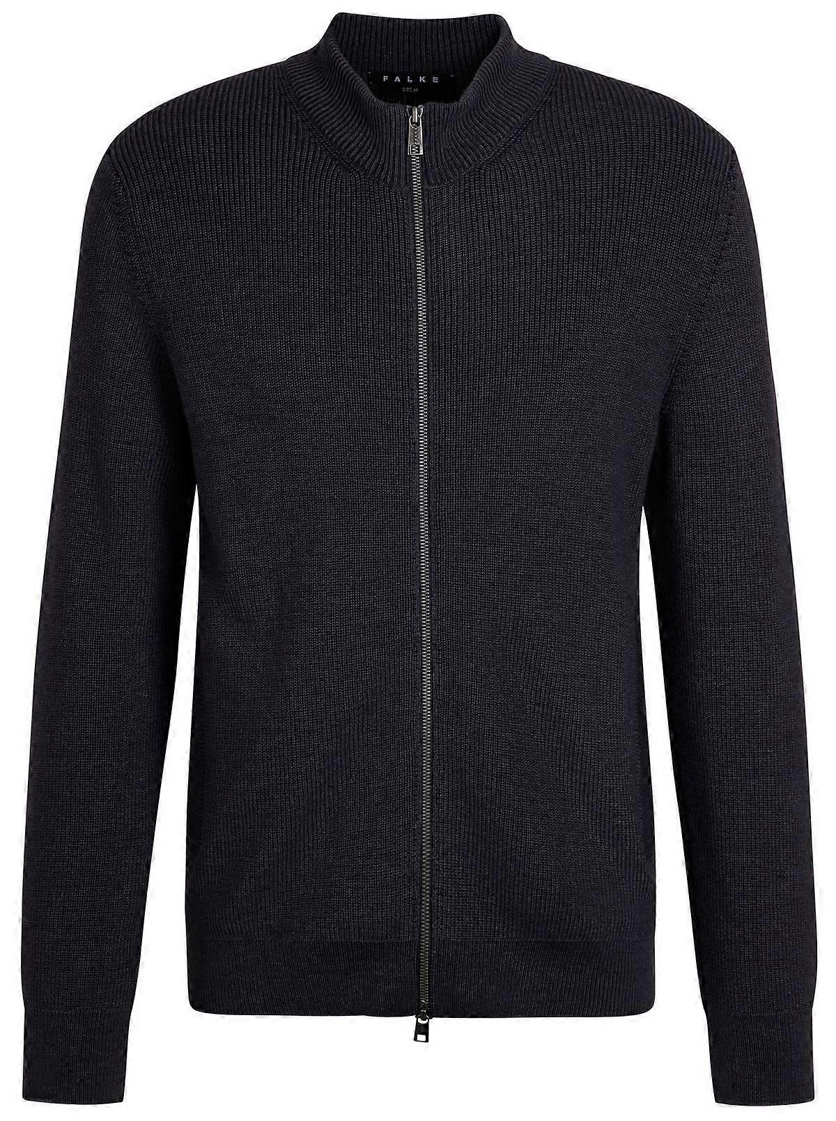 Falke Half Cardigan Zip Jacket - Asphalt Mel Grey