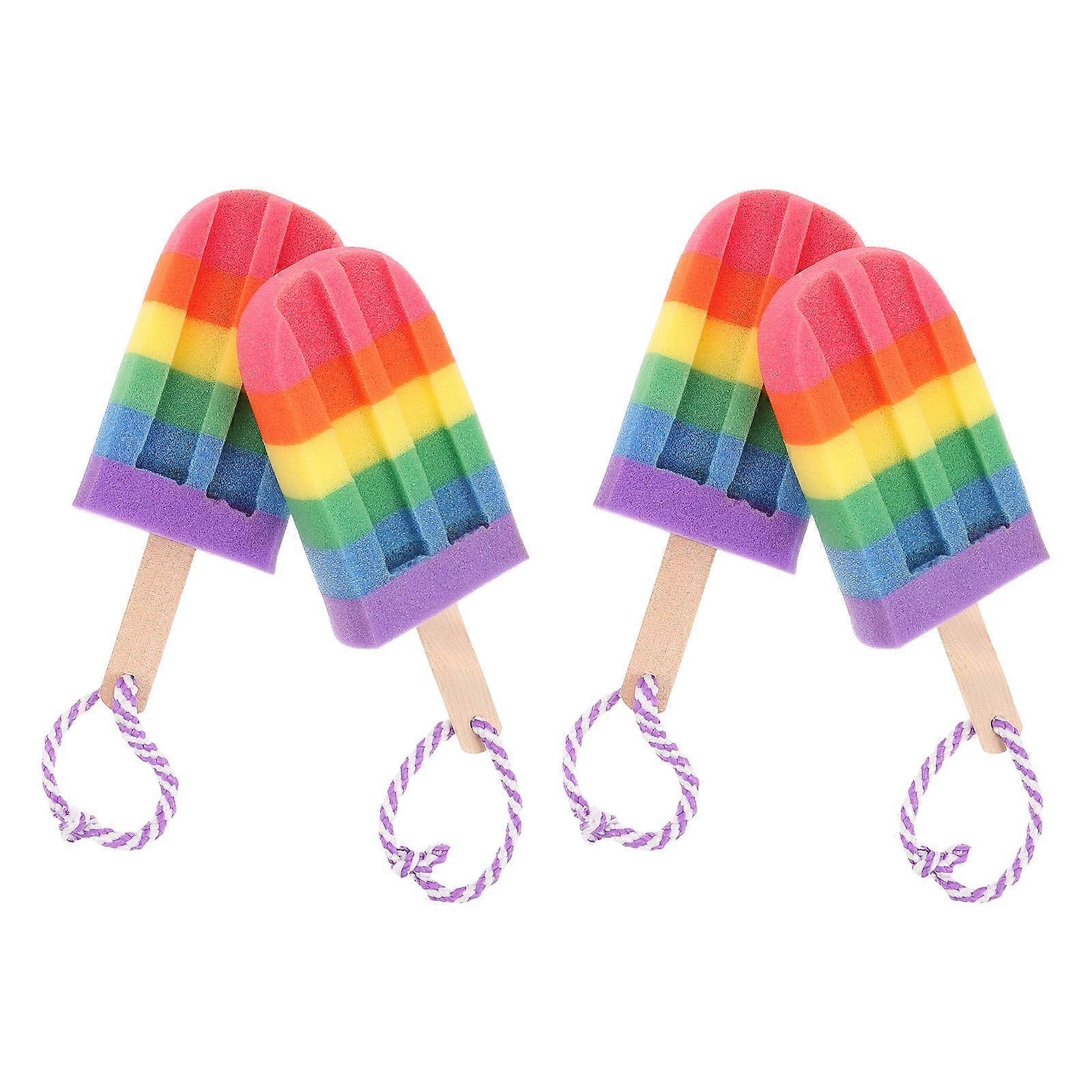 Assorted Color Bath Sponge Body Scrubber for 4Pcs Soft Bath Sponges