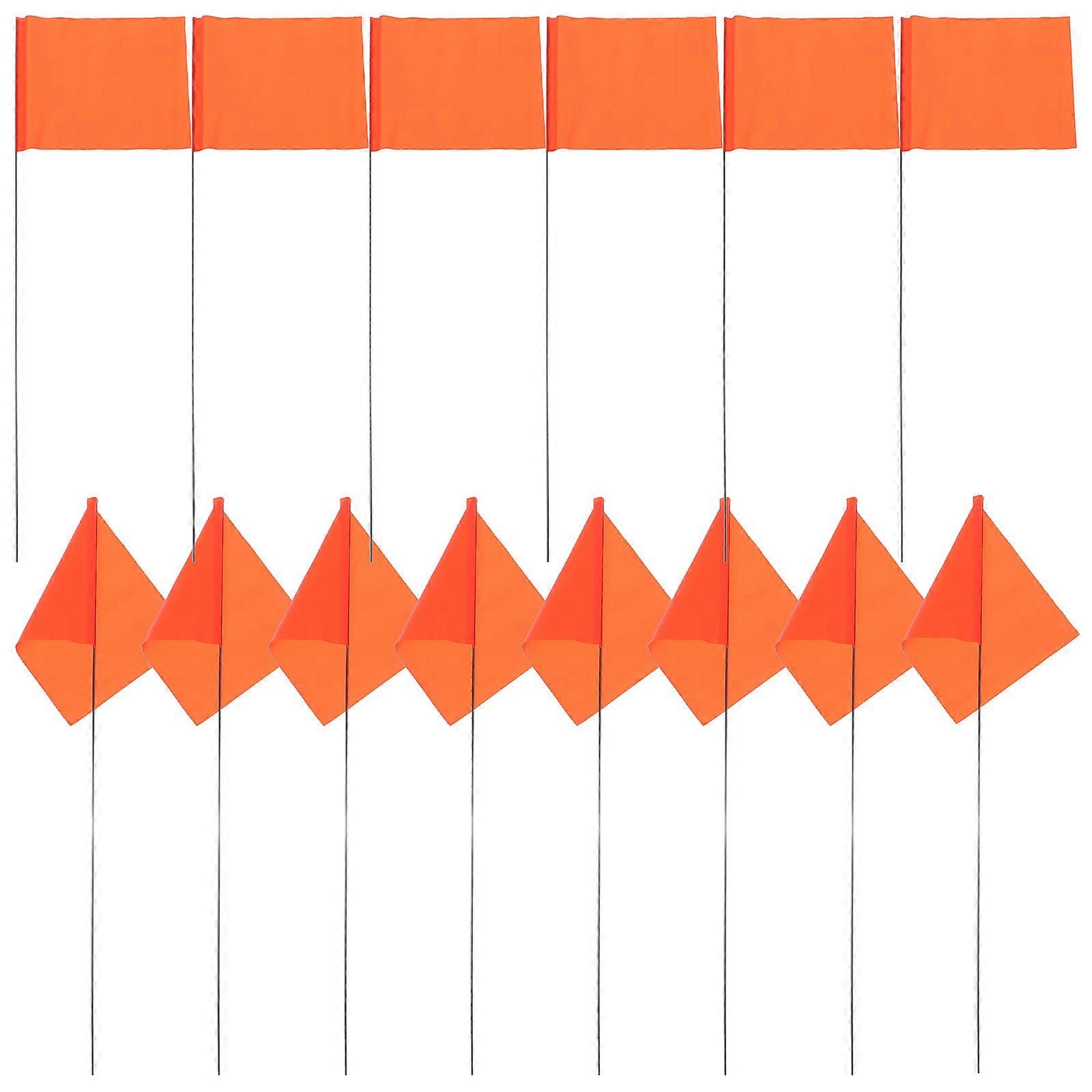 Landscape Flags Durable Marking Flags for Surveying 50Pcs Orange
