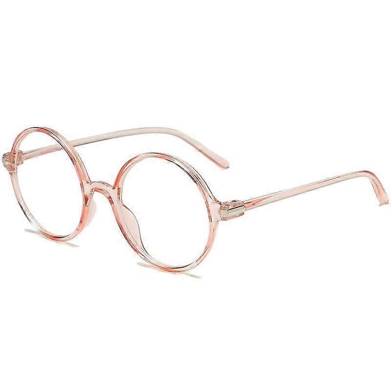 Blue Light Blocking Retro Round Reading Glasses Vintage Lightweight Pink Frame +0.00