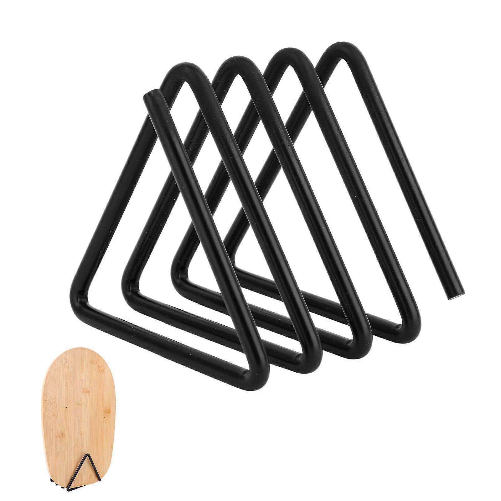 Cutting Board Organizer and Pot Lid Rack with Triangular Frame for Kitchen Countertop Storage
