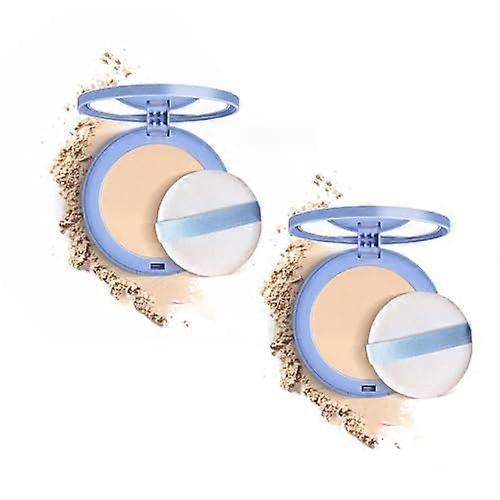 Matte Pressed Powder Classic Ivory 2 Pack, Long Lasting Waterproof Oil Control Face Compact