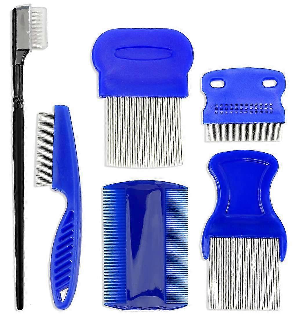 26-27 6-pack pet comb for cleaning tear marks and scabs