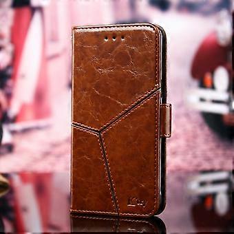 Case For Iphone 13 Pro Light Brown Holder Card Slot Full Leather No12484