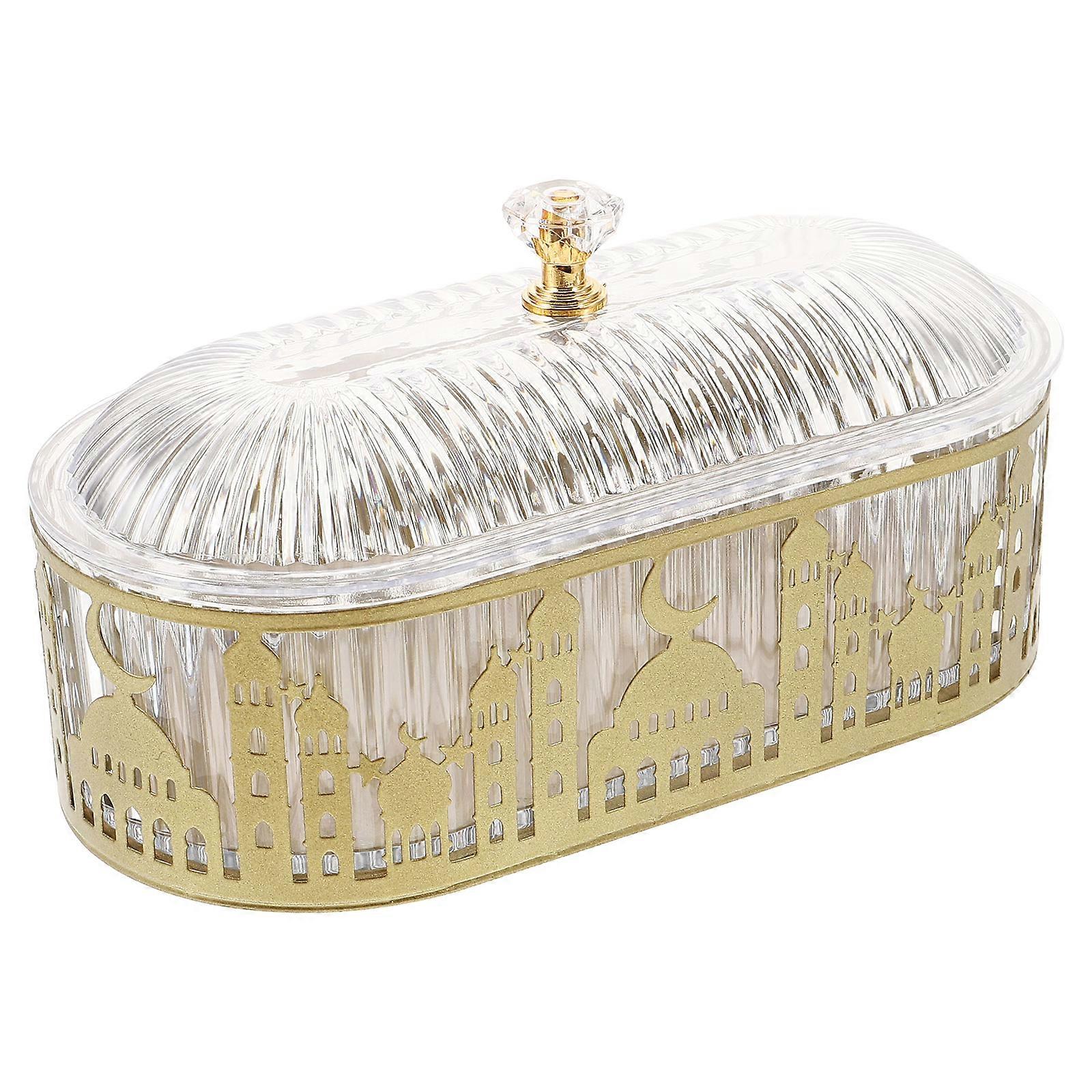 Dish With Lid Perfect For Kitchen Ambiance Golden Rectangular 5Pcs