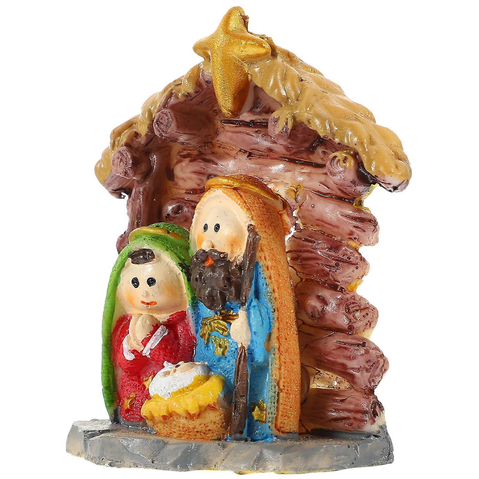 Mini Nativity Jesus Decoration Resin Statue for Desktop