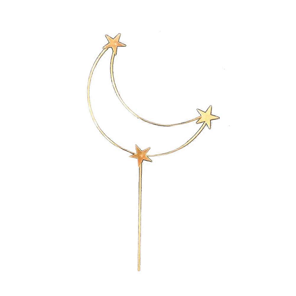 Party Cake Topper Moon Shape Creative Cupcake Picks for Cake Decoration