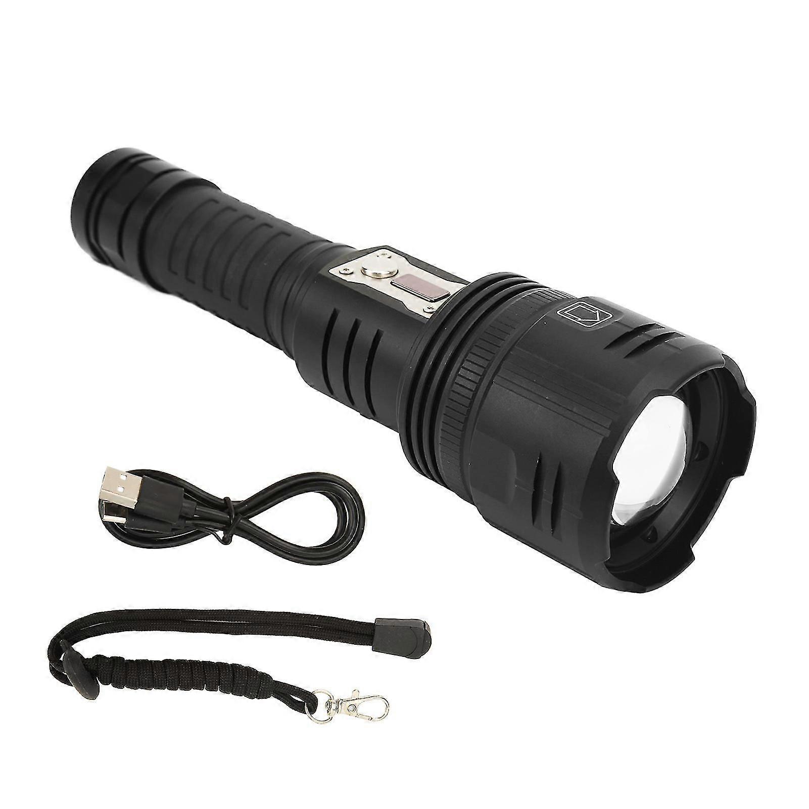 Rechargeable Magnetic Tactical Flashlight with COB Work Light, Waterproof for Outdoor Use