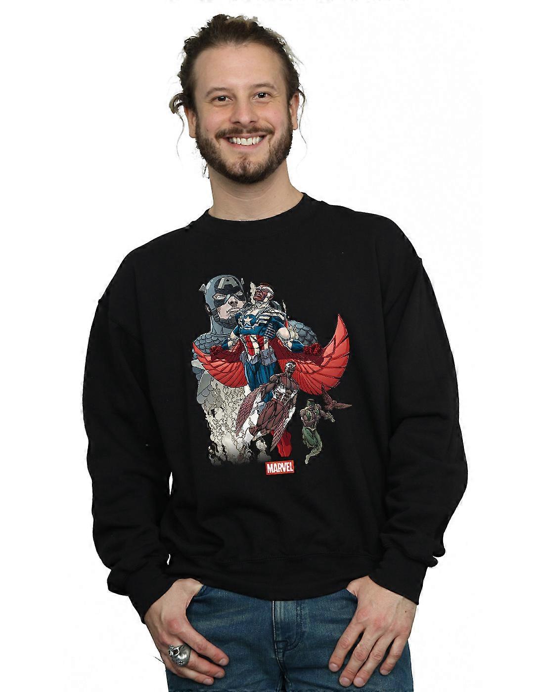 Marvel Men's Captain America Falcon Evolution Sweatshirt