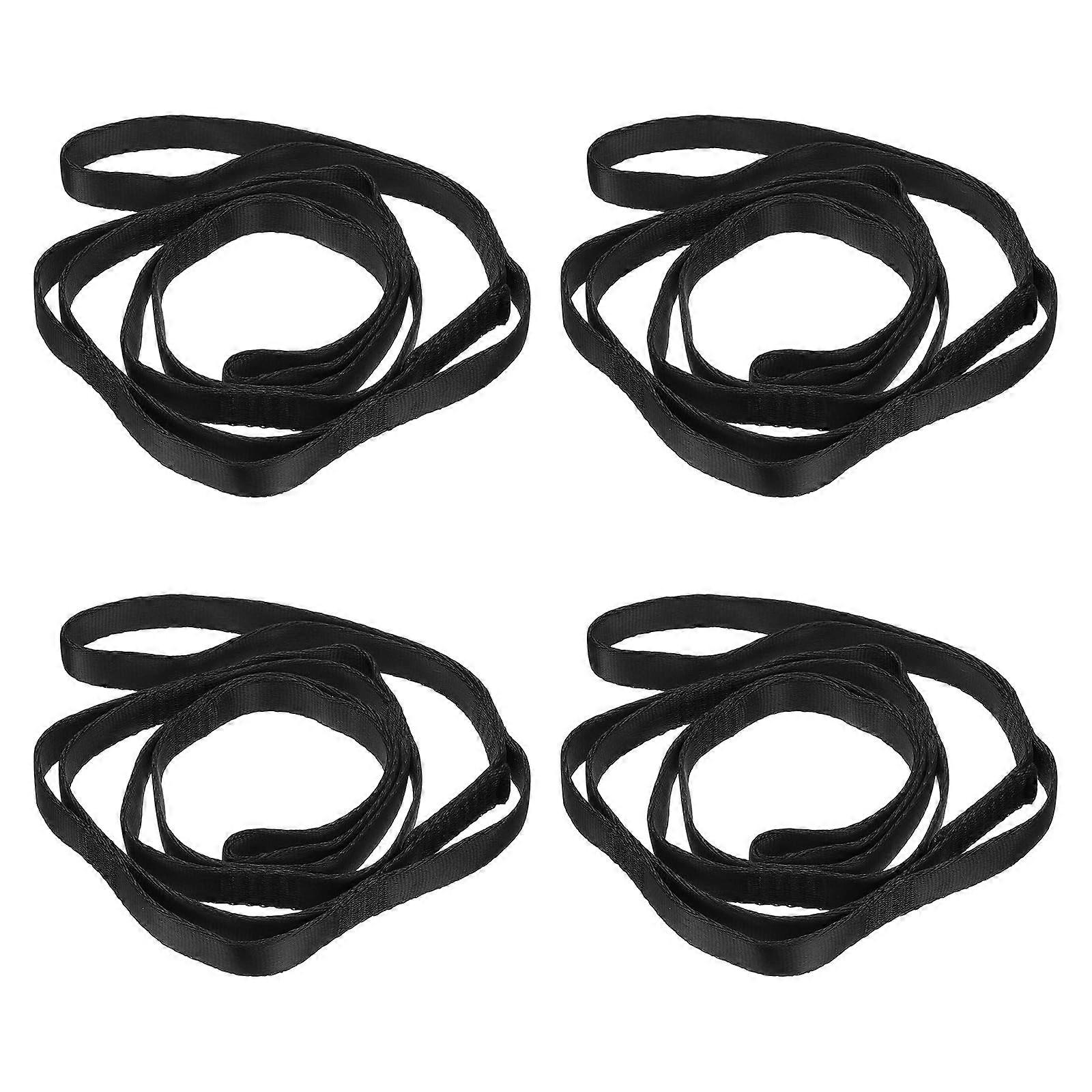 Aerial Yoga Straps 43 Inch Black Adjustable Nylon Daisy Chain with MultiLoop Height Control