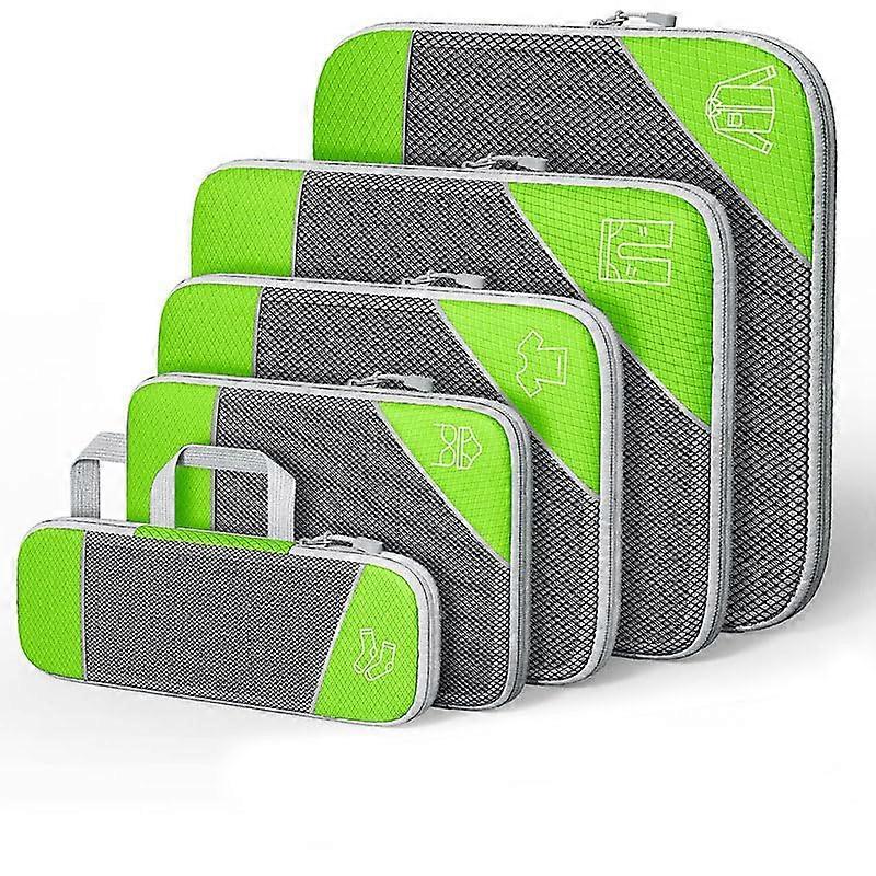 Compression Packing Cubes for Travel SpaceSaving Organizers Lightweight Durable Green Set
