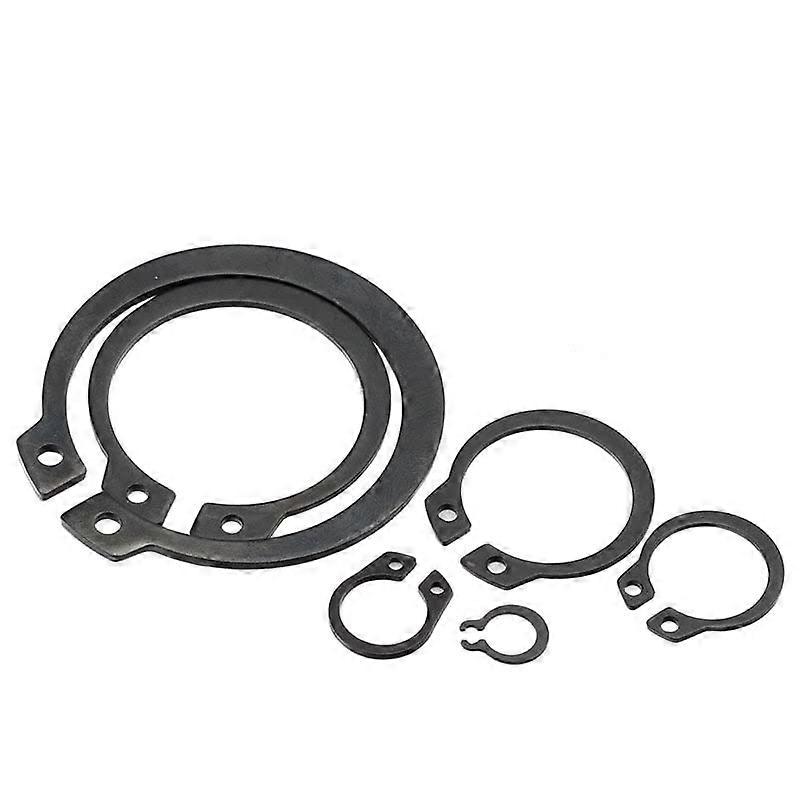 Black Steel Shaft Retaining Ring Snap Ring Set M13M20 Durable Spring Tension Secure Lock