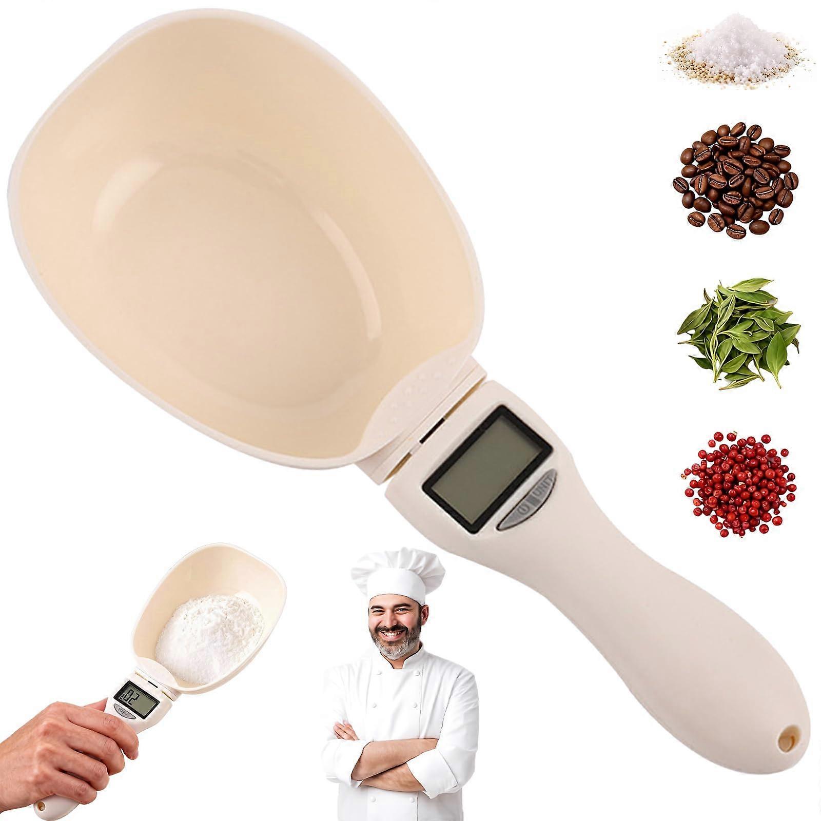 Digital Measuring Spoon with LCD Display, Precision Electronic Kitchen Scale for Cooking, Baking and Pet Food