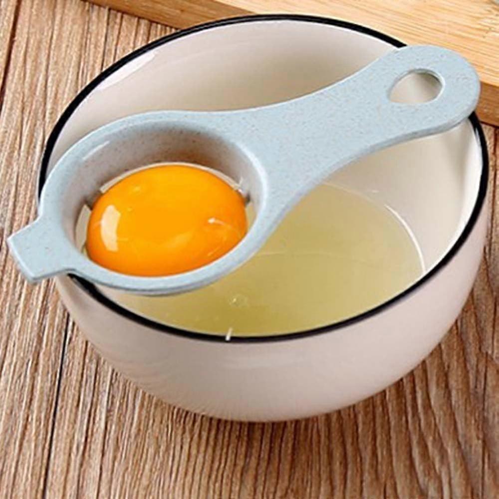 Egg Separator with Ergonomic Grip, 13cm Plastic Egg Yolk Separator Tool for Baking, Blue