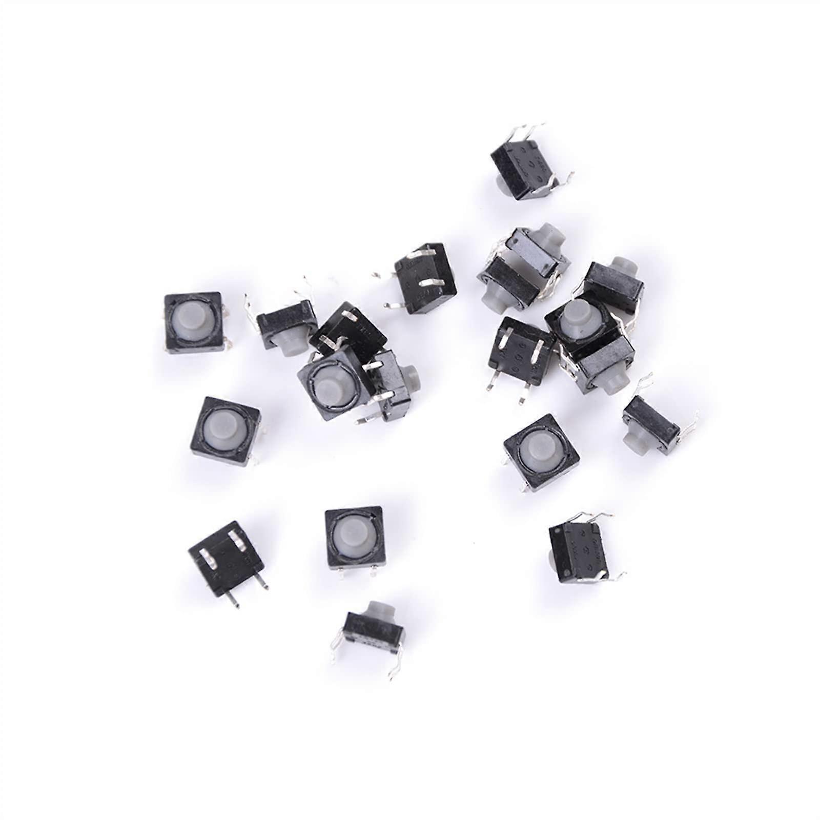 20pcs 8x8x5mm Silent Tactile Push Button Micro Switch 4Pin SelfReset Conductive Silicone