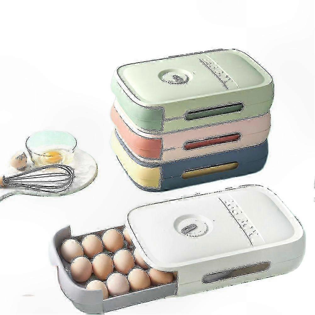 Refrigerator Drawer Egg Organizer Container for Kitchen Storage