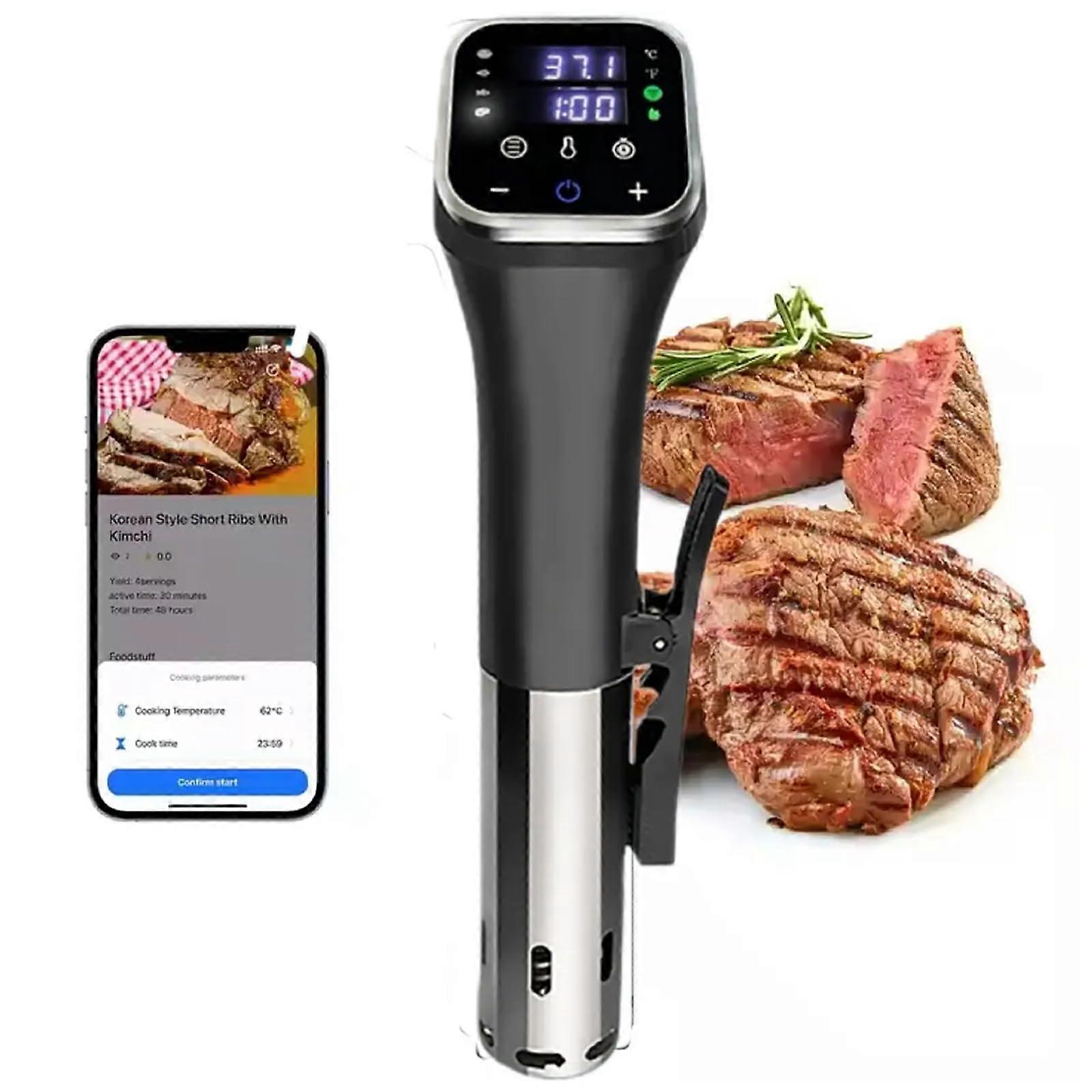 Sous Vide Cooker 1100W Immersion Circulator with LED Touch Screen Precise Temp Control for Meat Eggs Vegetables