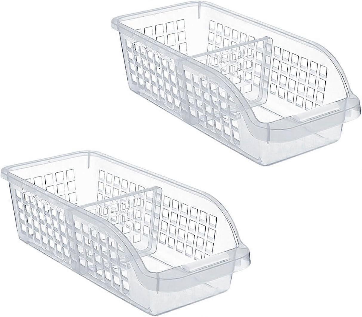 Two Storage Boxes with Dividers - Kitchen Storage Boxes