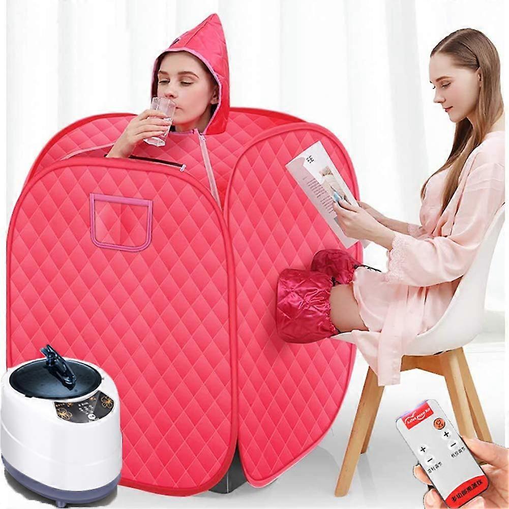 Portable Steam Sauna with Foldable Heated Cover, Adjustable Heat and Timer, 2 Tent Set