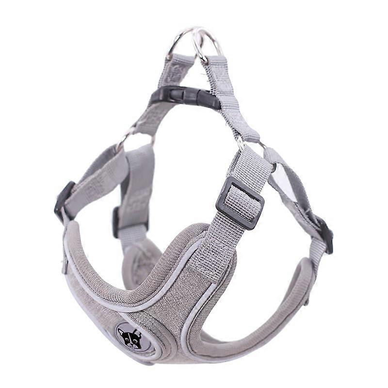 No Pull Dog Harness with Handle, Reflective Padded Vest for Medium Dogs, Adjustable Chest Strap, Knight Gray