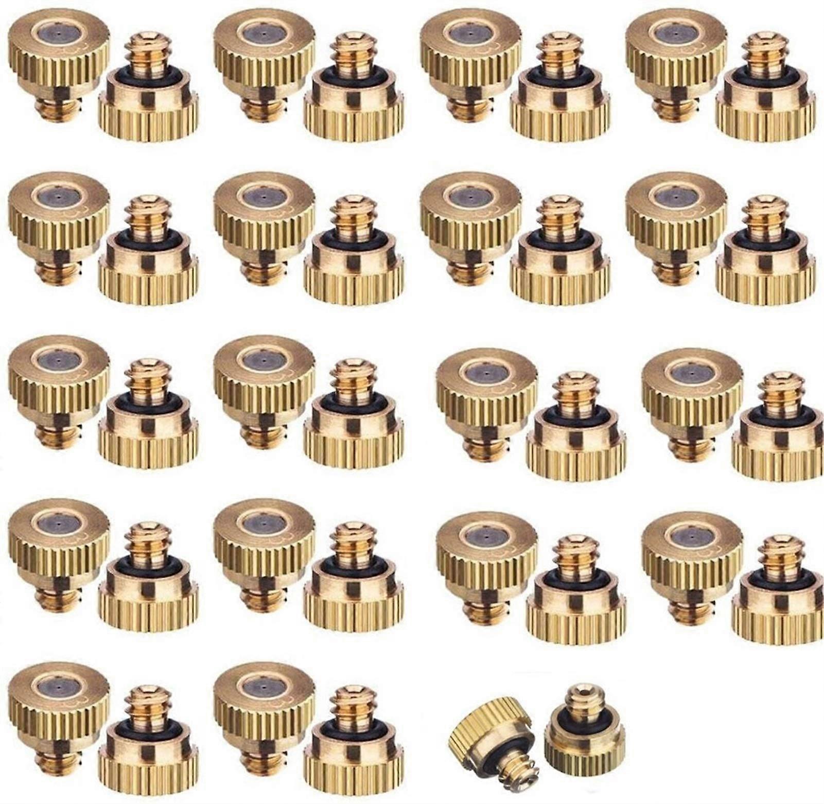 Garden Sprinkler Irrigation System Kit with Adjustable Spray Pattern and Durable Brass Nozzles 50Pcs