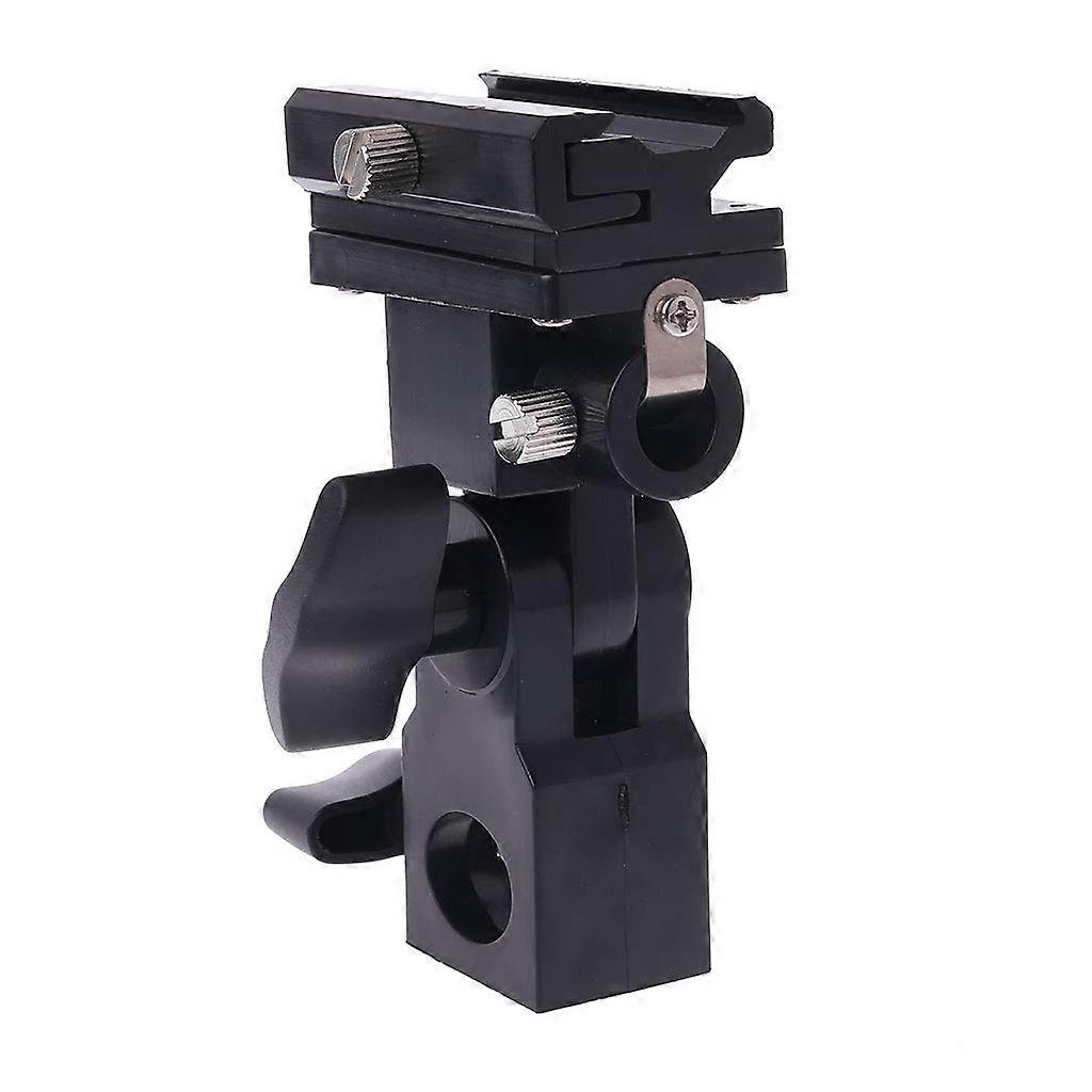 Flash Bracket with Umbrella Holder Adjustable Hot Shoe Mount for Camera Light Stand Studio Lighting