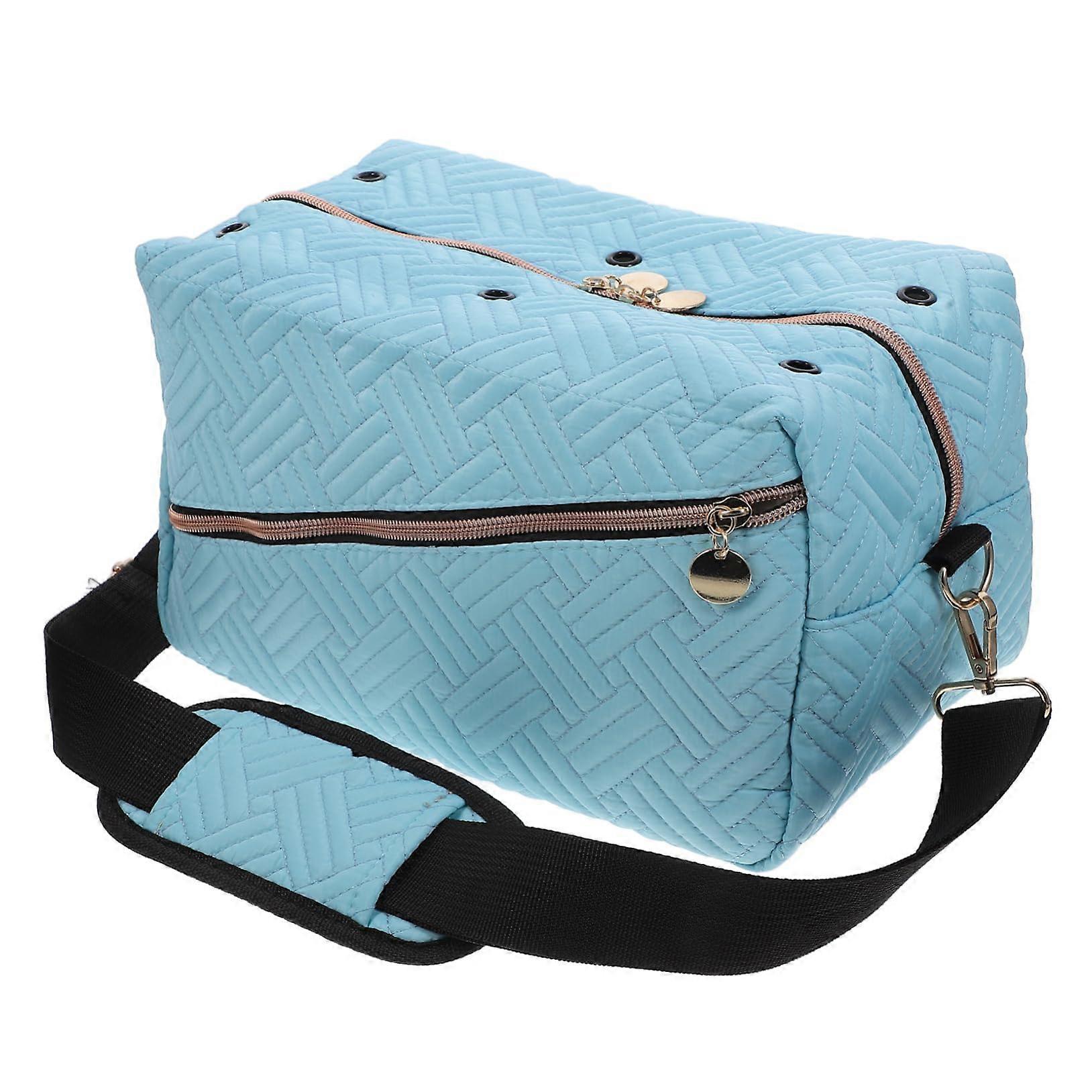Large Yarn Storage Bag with Multiple Pockets Knitting and Crochet Organizer with Shoulder Strap