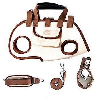 Small Dog Carrier Horizontal Bag Hands BuiltIn Leash Breathable Waterproof for Puppy Travel