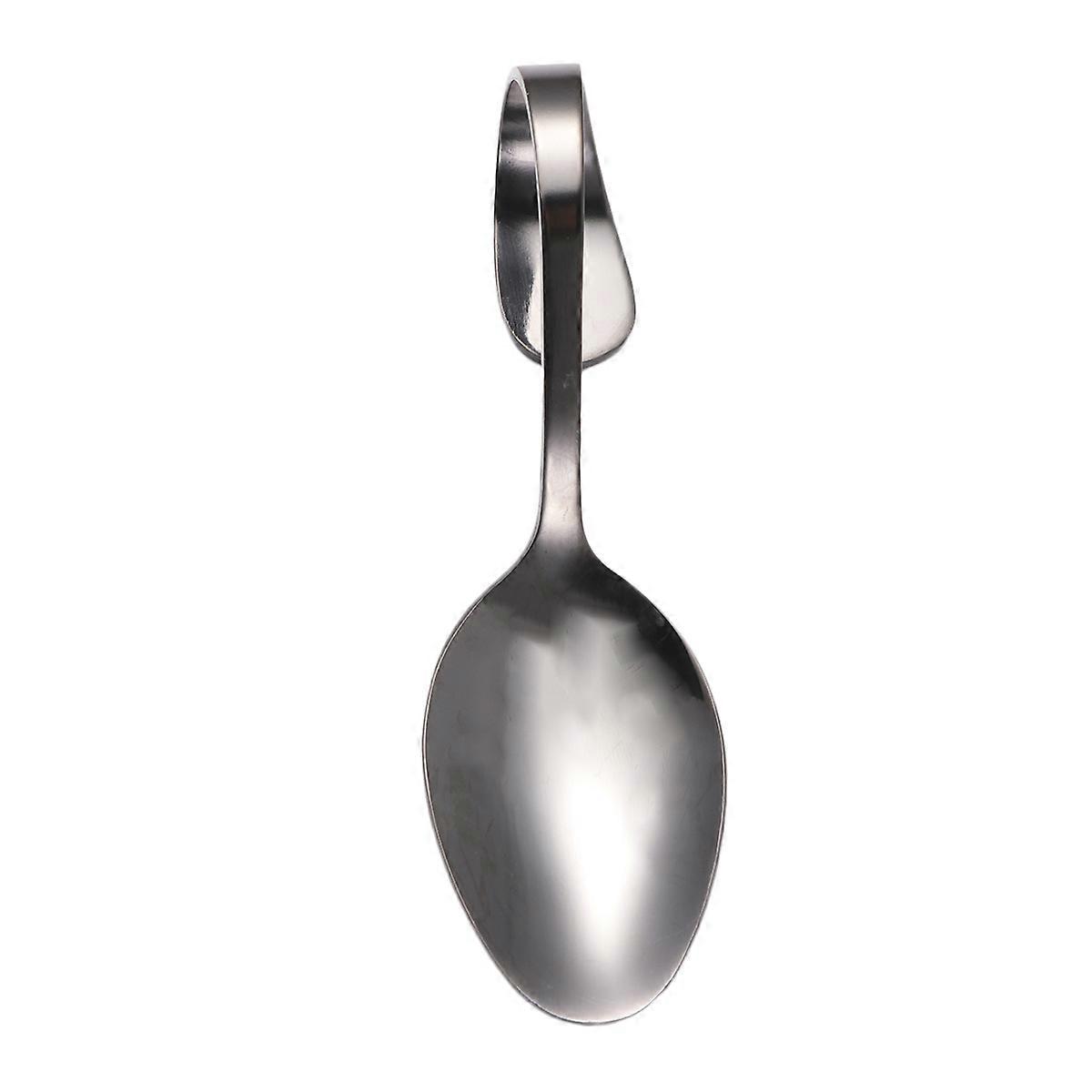 Tableware Stainless Steel Spoon Curved Handle Spoon for Restaurant
