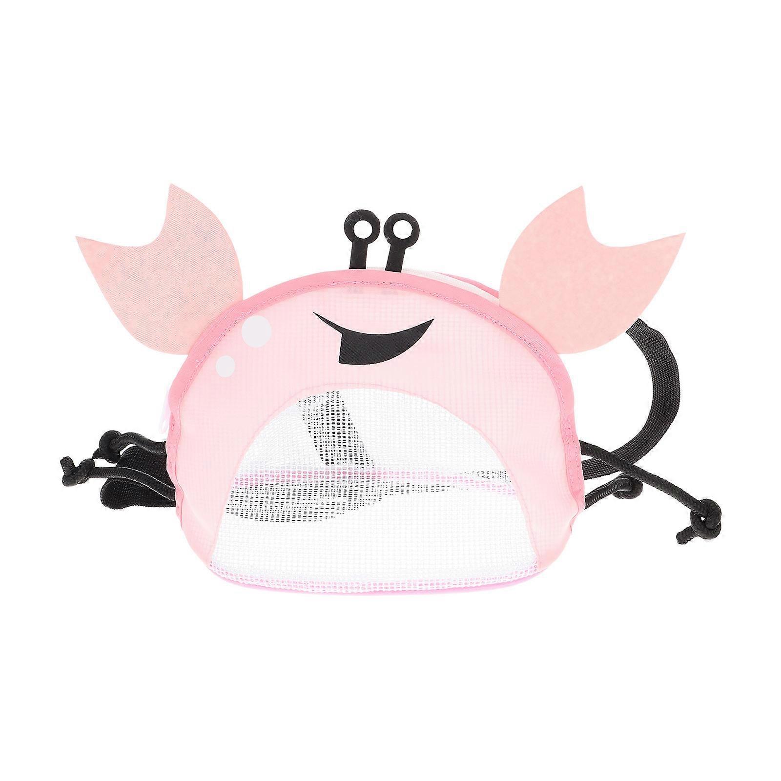 Kids Beach Bag Crab Beach Mesh Bag for Shell Collecting