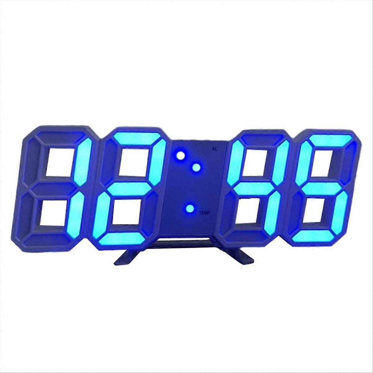 3D digital alarm clock Wall LED clock Desktop alarm clock B