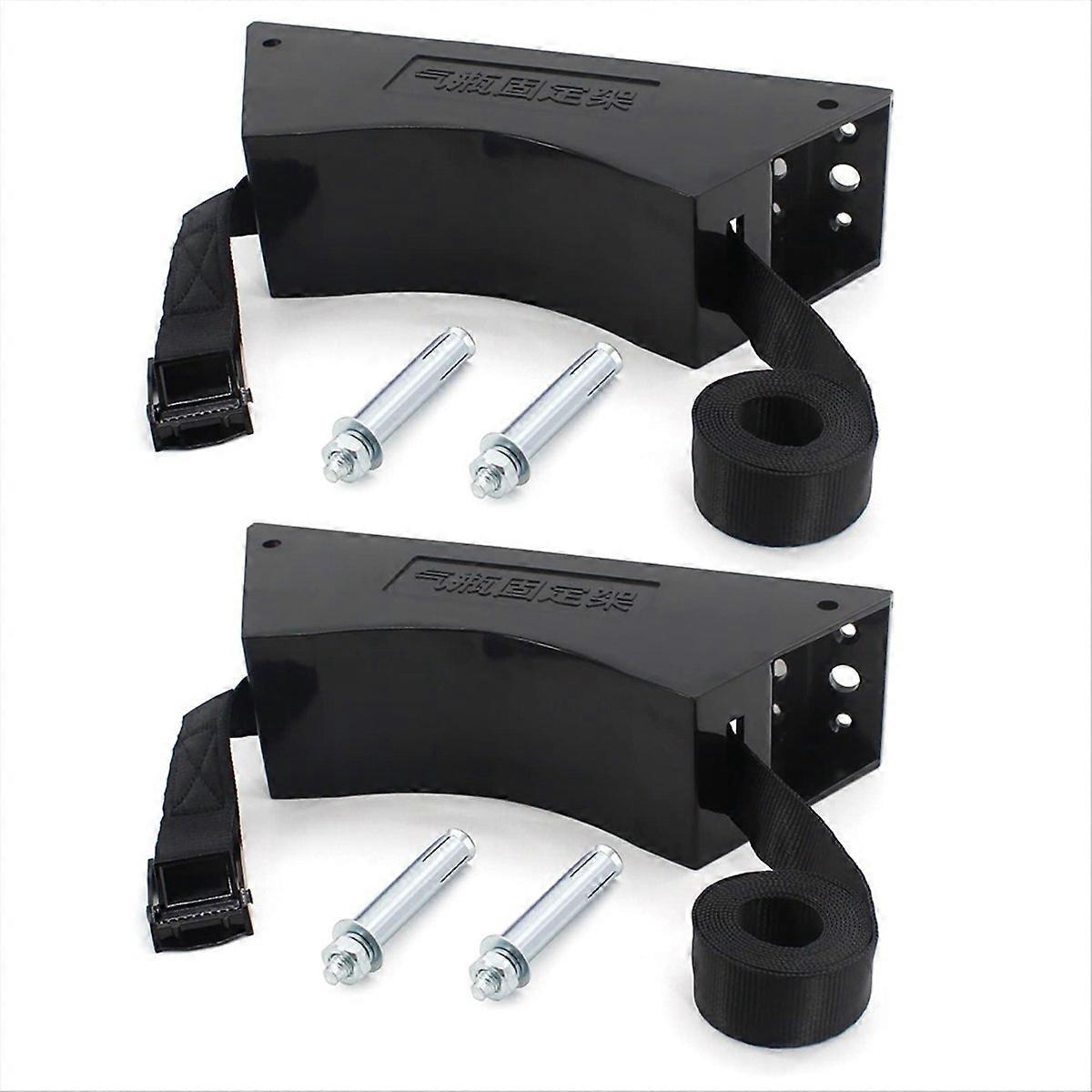 Propane Tank Holder Gas Cylinder Wall Mounted Bracket with Screw 2Set