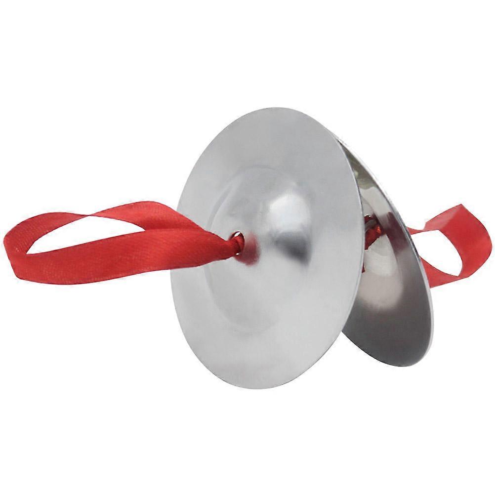 Finger Cymbals Mini Instruments for Music Use 1Pair Small Silver Finger