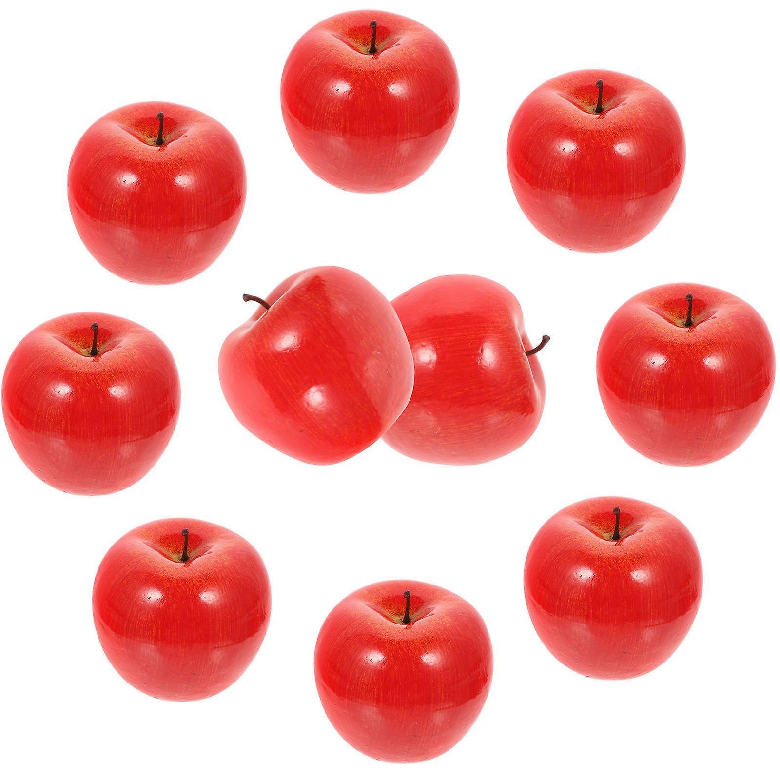 Simulation Fruit Foam Red Artificial Apples Model for Decor 10Pcs