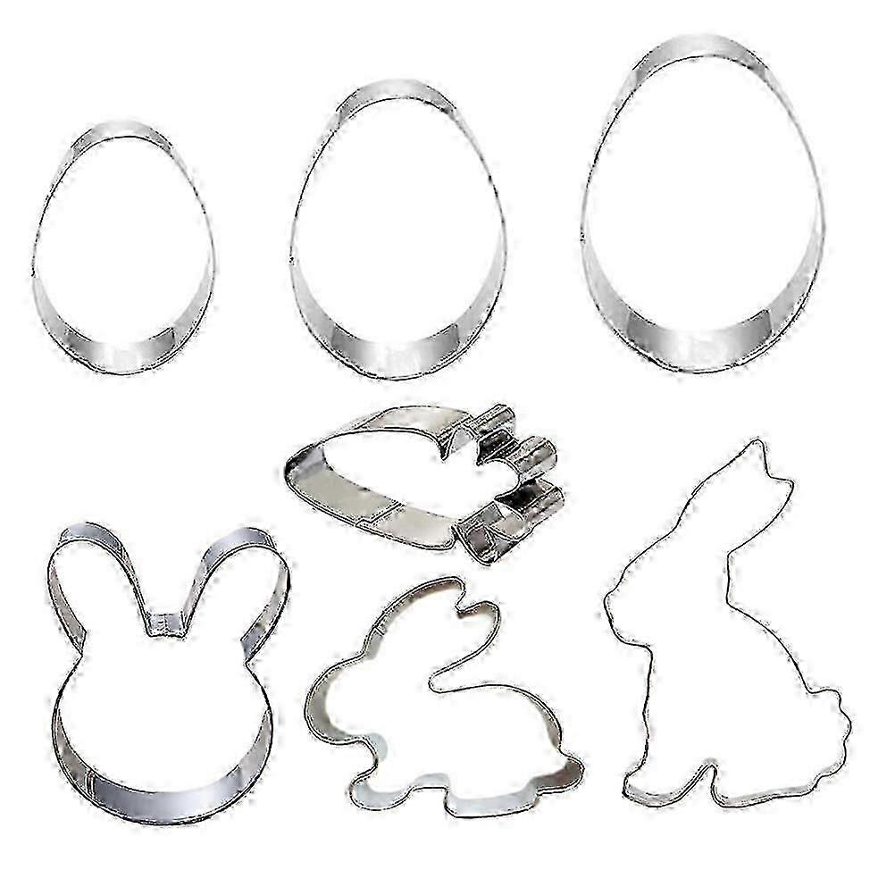 7pcs Easter Cookie Molds Stainless Steel Baking Tools
