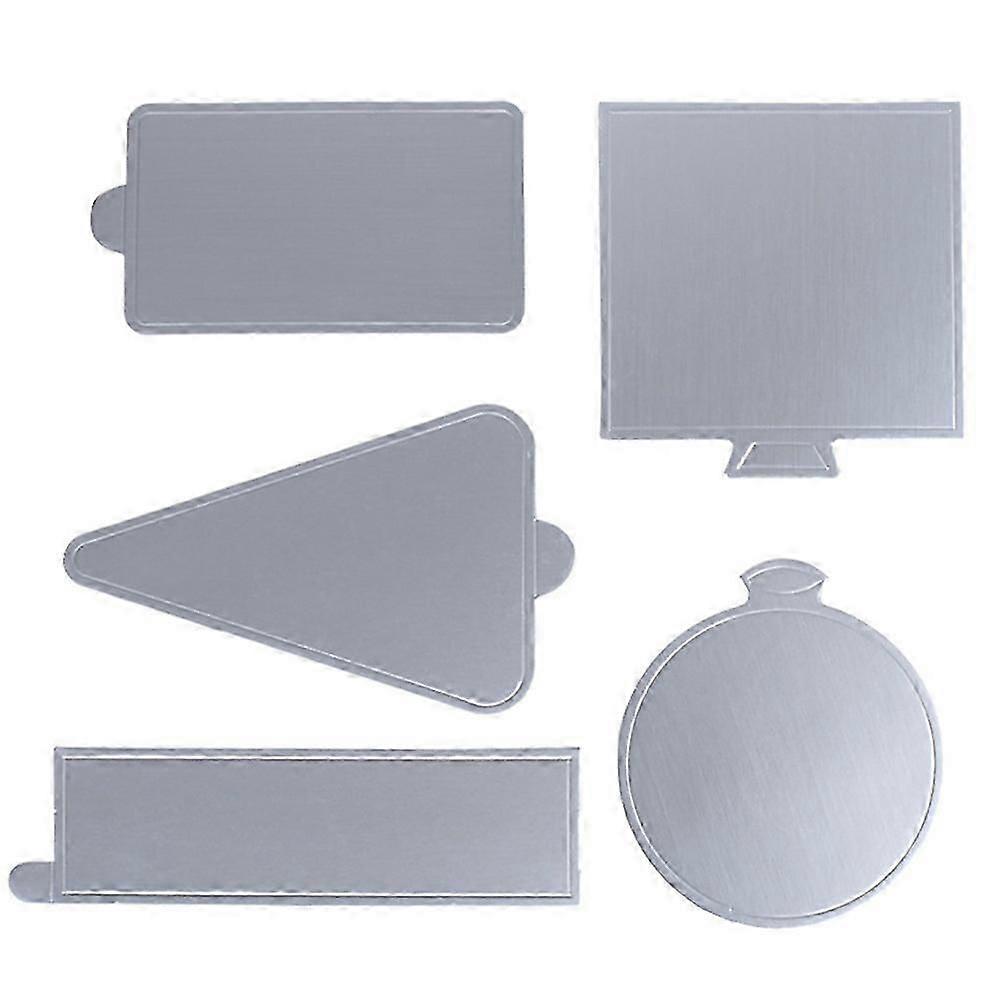 Cake Tray Paper Silver Large Mousse Mats Rectangular Displaying Eco-Friendly 100Pack