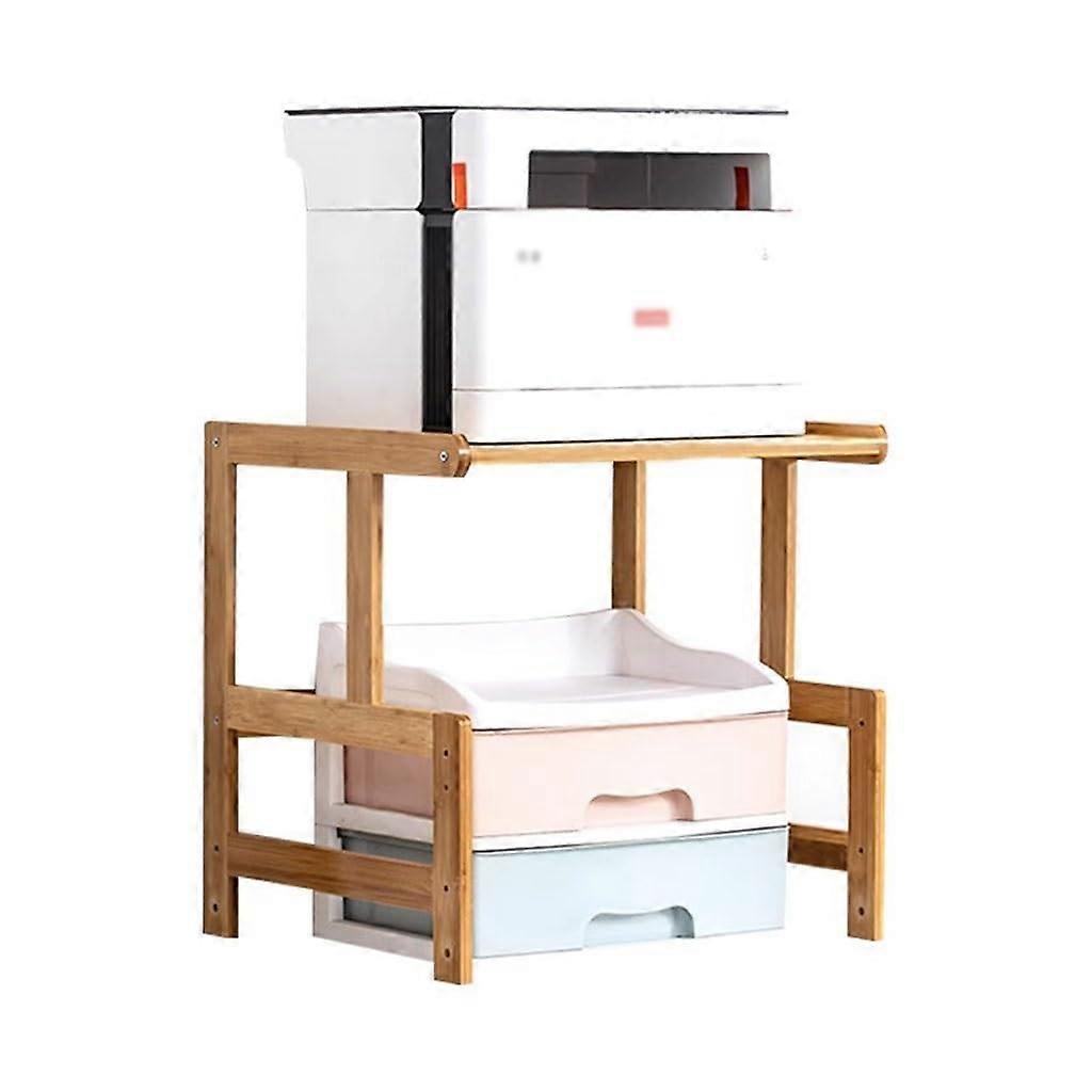 Printer Stand with Storage, Compact Desktop Rack for Home Office Spaceefficient Organization